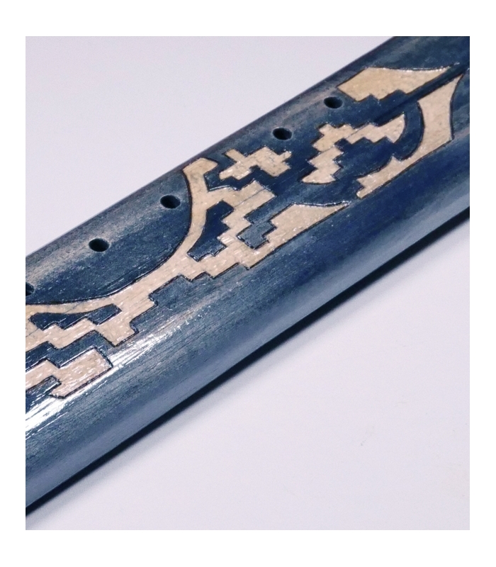 flauta nativa doble camara Blue Mistic