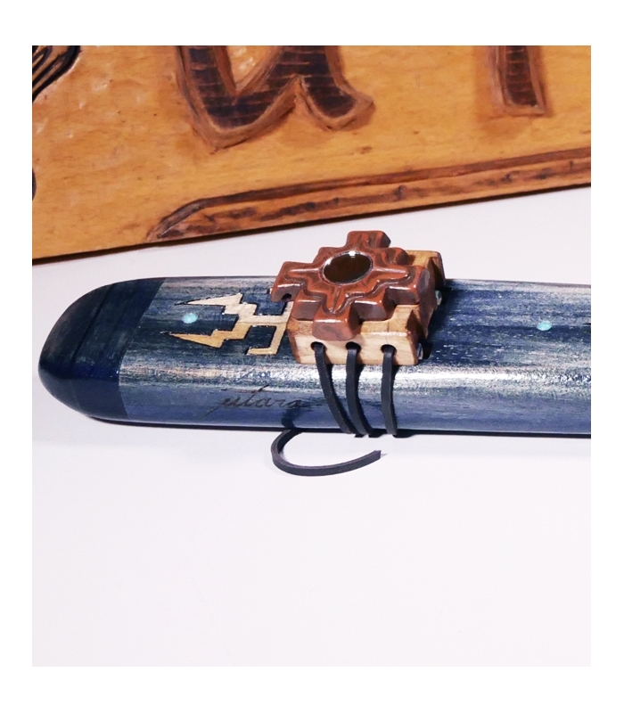 flauta nativa doble camara Blue Mistic