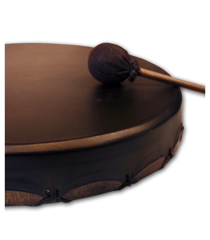 Tambor Chamanico Redondo Regulable 40 cms. Piel envejecida.